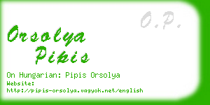 orsolya pipis business card